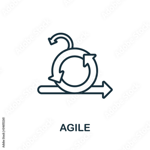 Agile icon from production management collection. Simple line Agile icon for templates, web design and infographics