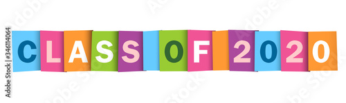 CLASS OF 2020 colorful vector typography banner