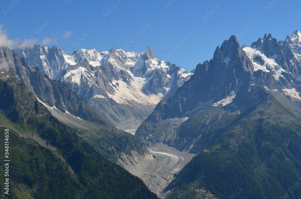 Paisaje de montaña en los Alpes
