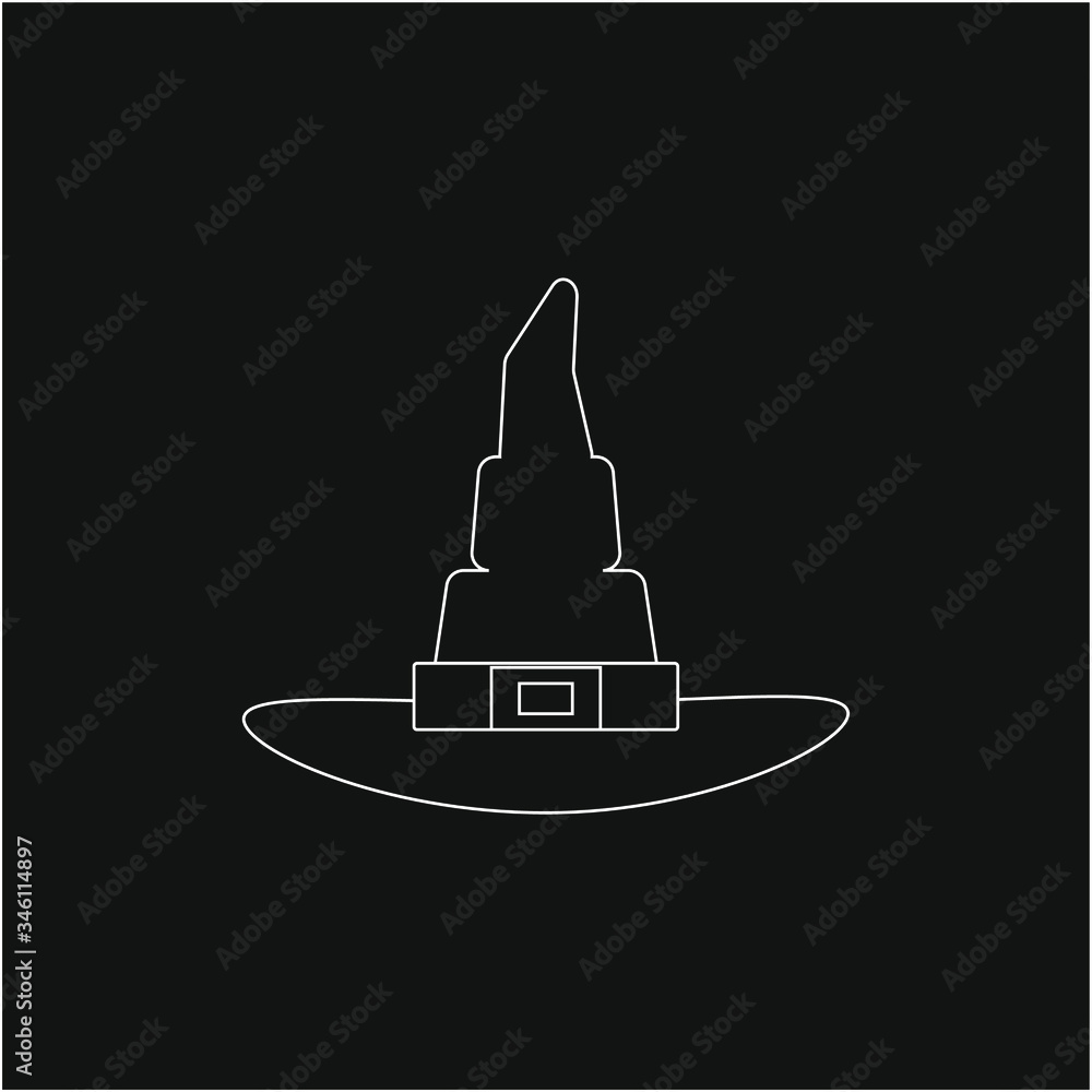 Witch hat. illustration for web and mobile design. Witch hat. illustration for web and mobile design.