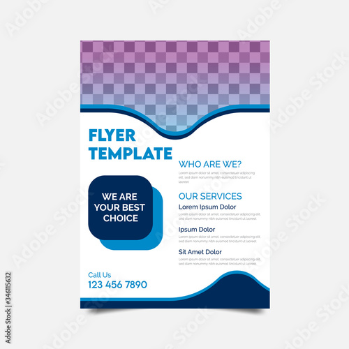 Corporate business flyer template. Booklet, cover, brochure template design
