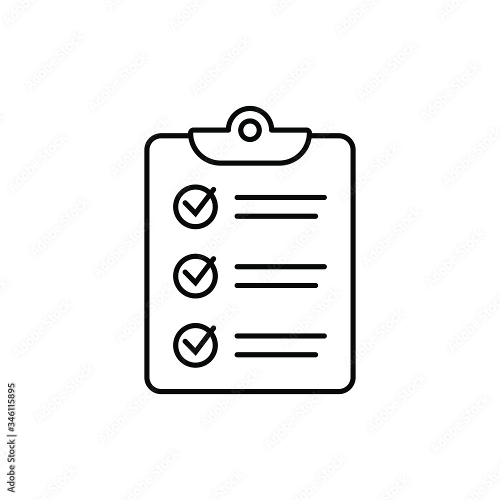 Clipboard icon. Checklist sign symbol for web site and app design. Clipboard icon. Checklist sign symbol for web site and app design.