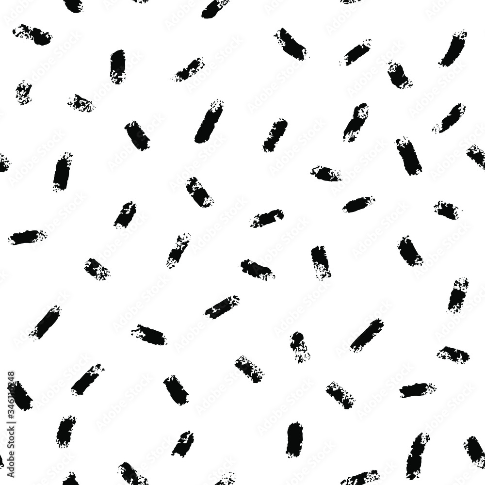 Seamless pattern. Brush strokes. Points. Seamless pattern. Brush strokes. Points.
