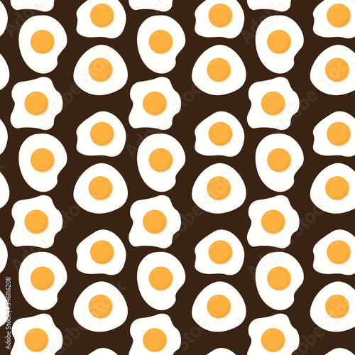 Fried eggs seamless pattern
