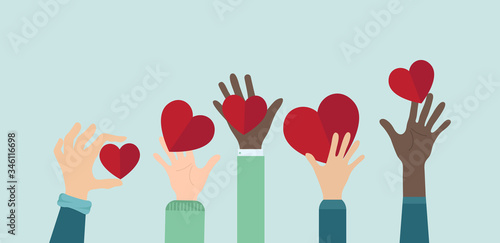 hands Concept of charity and donation