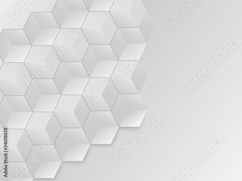 Square abstract vector background white and gray tone