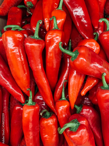 lots of delicious red peppers to eat like a background