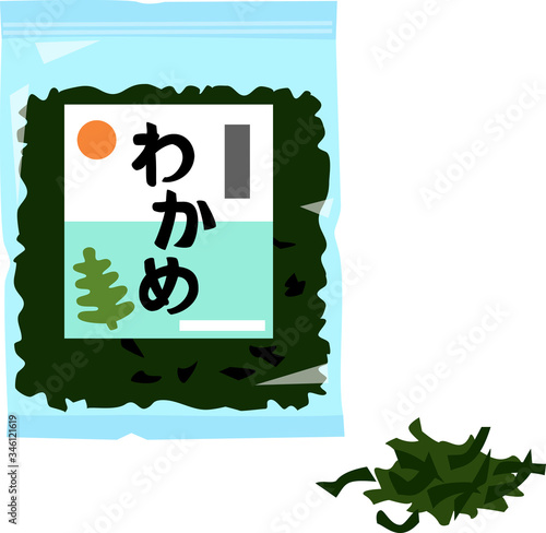 袋入りの乾燥ワカメ