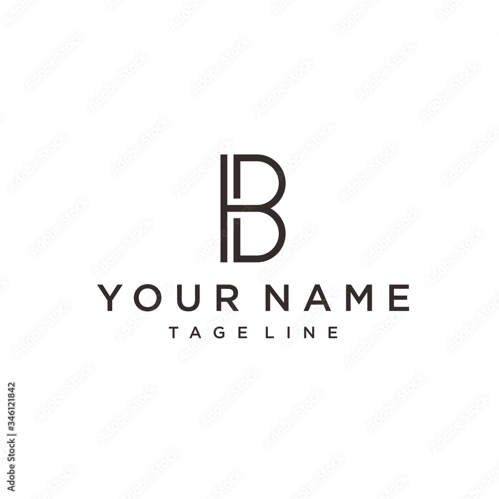 B Letter Design Vector Illustration Modern Monogram Icon. B Logo design B Letter Design Vector Illustration Modern Monogram Icon. B Logo design