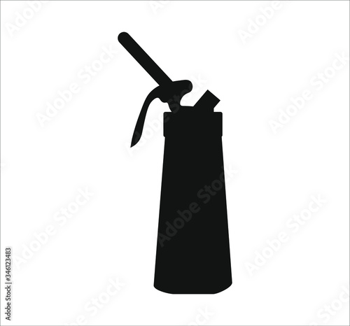 kitchen foam siphon. illustration for web and mobile design.