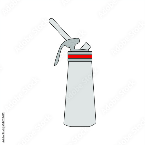 kitchen foam siphon. illustration for web and mobile design.