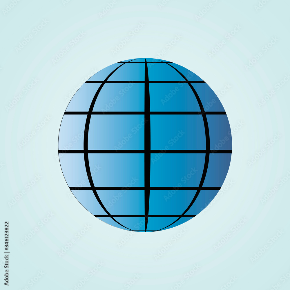 Globe icon. Flat design style modern vector illustration Globe icon. Flat design style modern vector illustration