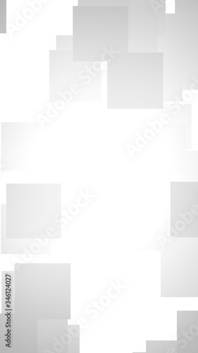 White abstract background. Misty backdrop with grey squares. 3D illustration