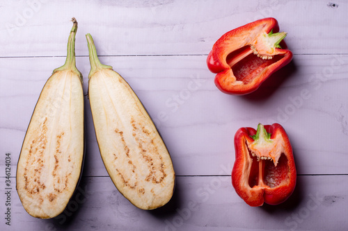bell pepper and 
eggplant