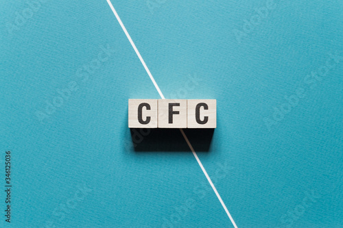 CFC word concept on cubes photo