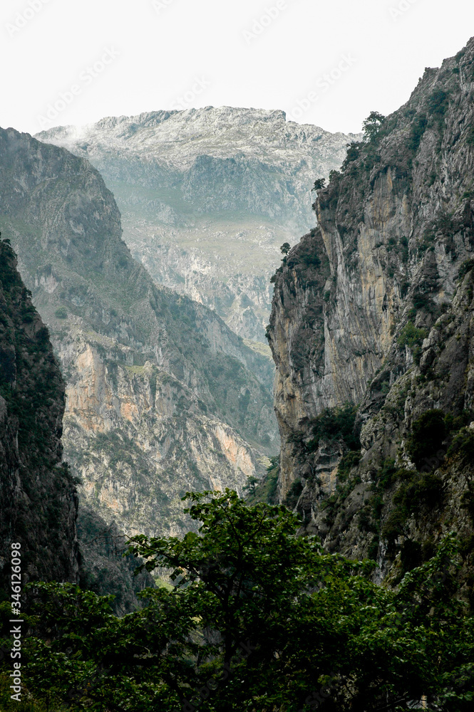 Cares river route in Picos de Europa, Spain