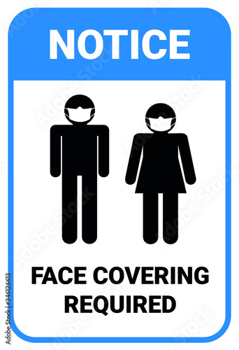 Wear cloth face covering in public facility settings to avoid or protect a person from COVID-19 the novel coronavirus outbreak spreading