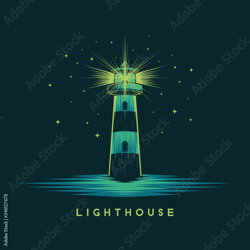 Light house illustration vector