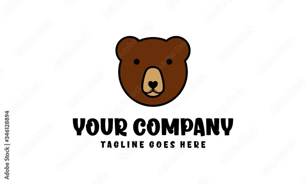 Bear head for logo designs vector editable Bear head for logo designs vector editable