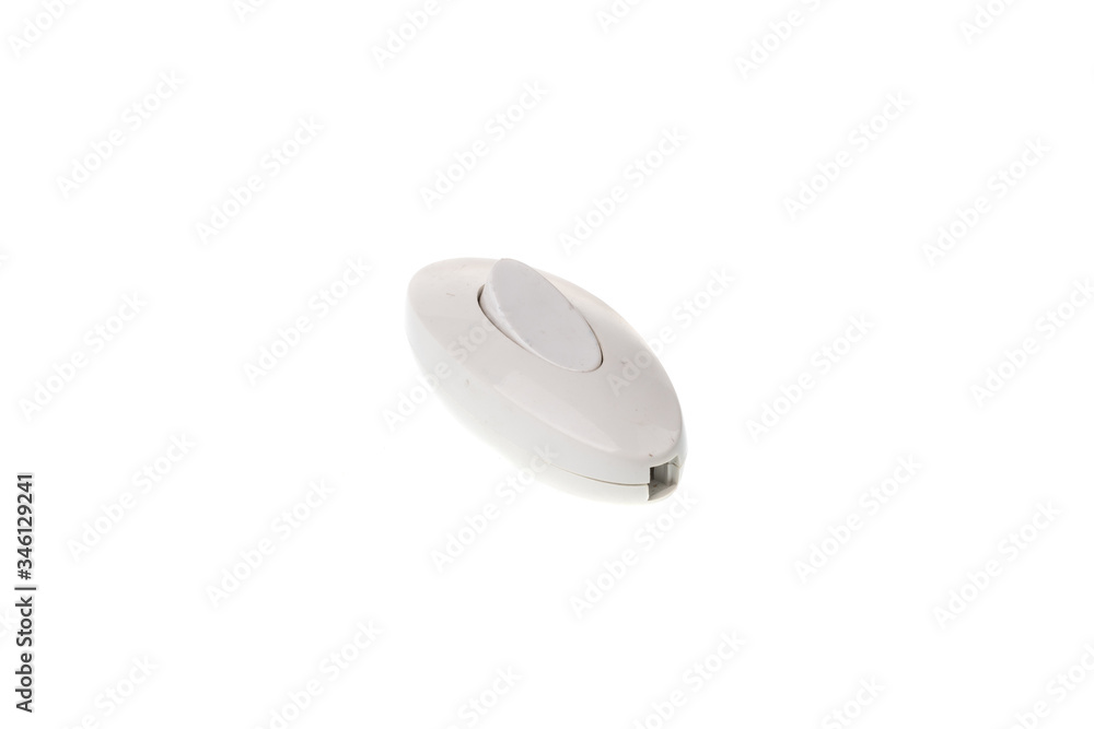 Table desk lamp toggle on off switch made from plastic, isolated on white background Table desk lamp toggle on off switch made from plastic, isolated on white background