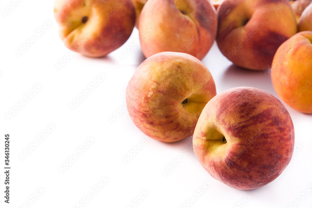 Fresh peach isolated on white background Fresh peach isolated on white background