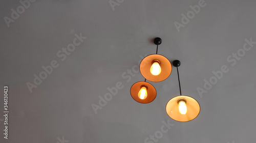 three light bulb on the ceiling