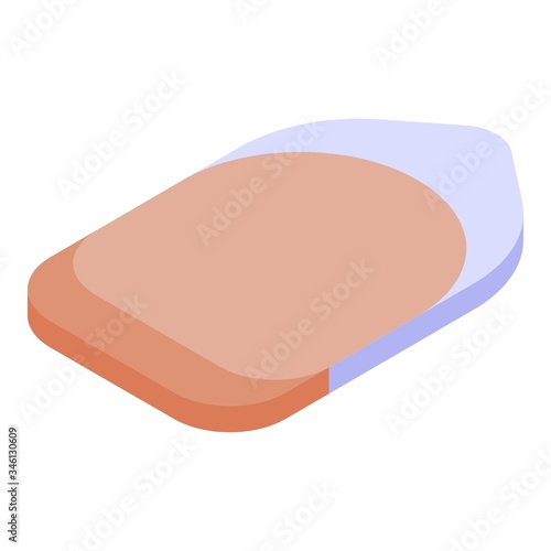 Glamour nail shape icon. Isometric of glamour nail shape vector icon for web design isolated on white background