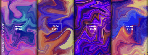 Wave Liquid Marble style texture illustration. Color background for banner  flyer  business card  poster  wallpaper  brochure