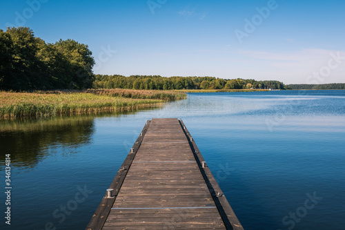 Pier on Lake Necko in Augustow, Podlaskie, Poland