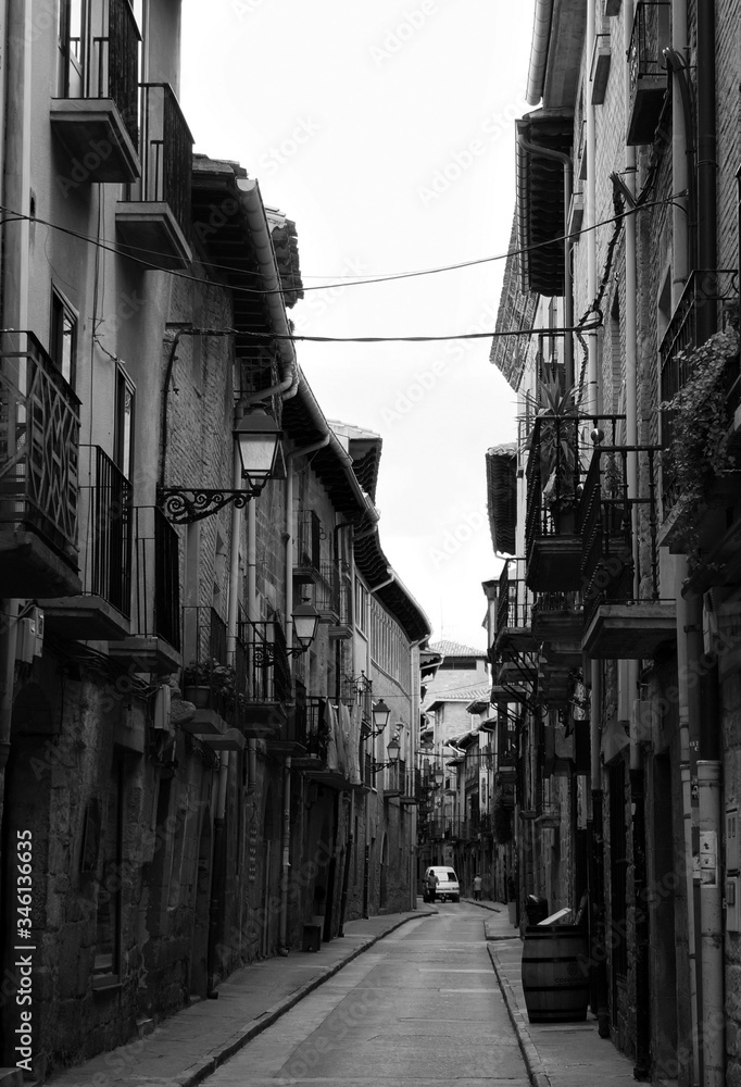 narrow street in old town in Spain