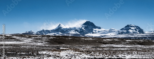 Tibetan snow wind mountain