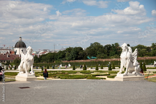 Vienna, Austria, Beautiful view of famous Schloss Belvedere, built by Johann Lukas von Hildebrandt as a summer residence for Prince Eugene of Savoy photo