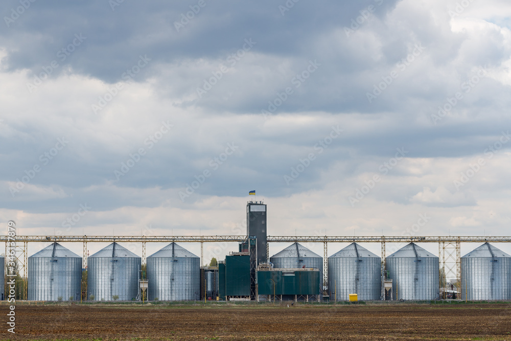 grain silos in the countryside grain silos in the countryside