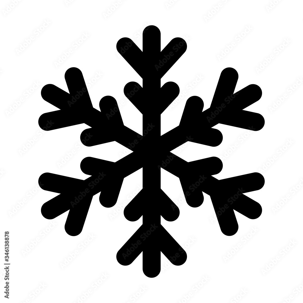 Snowflake icon isolated on white background Snowflake icon isolated on white background
