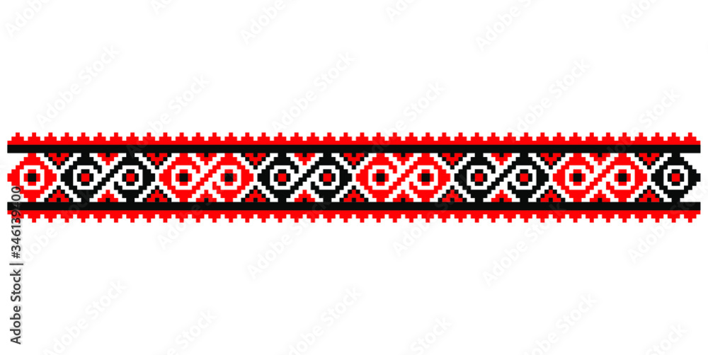 Traditional Romanian folk art knitted embroidery pattern
Traditional Romanian folk art knitted embroidery pattern