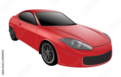 Car vector template on white background