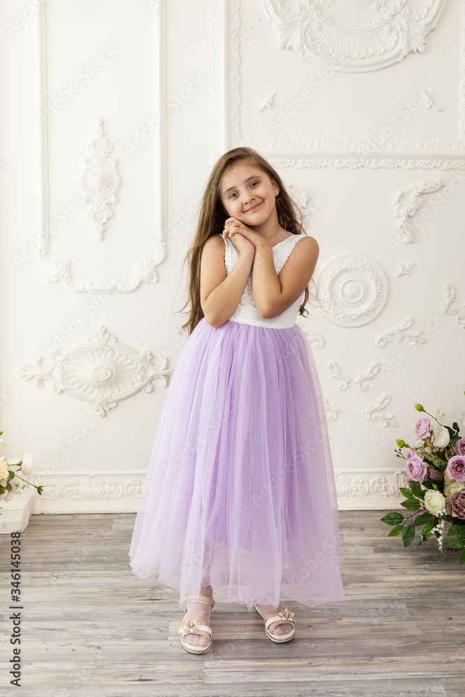 Little girl child in a fashionable dress Little girl child in a fashionable dress