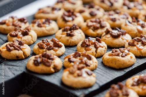 homemade cookies with chocolate and pecans