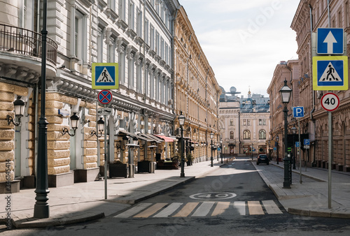 Empty Moscow streets during the quarantine lockdown in April 2020 © Andrew Bayda