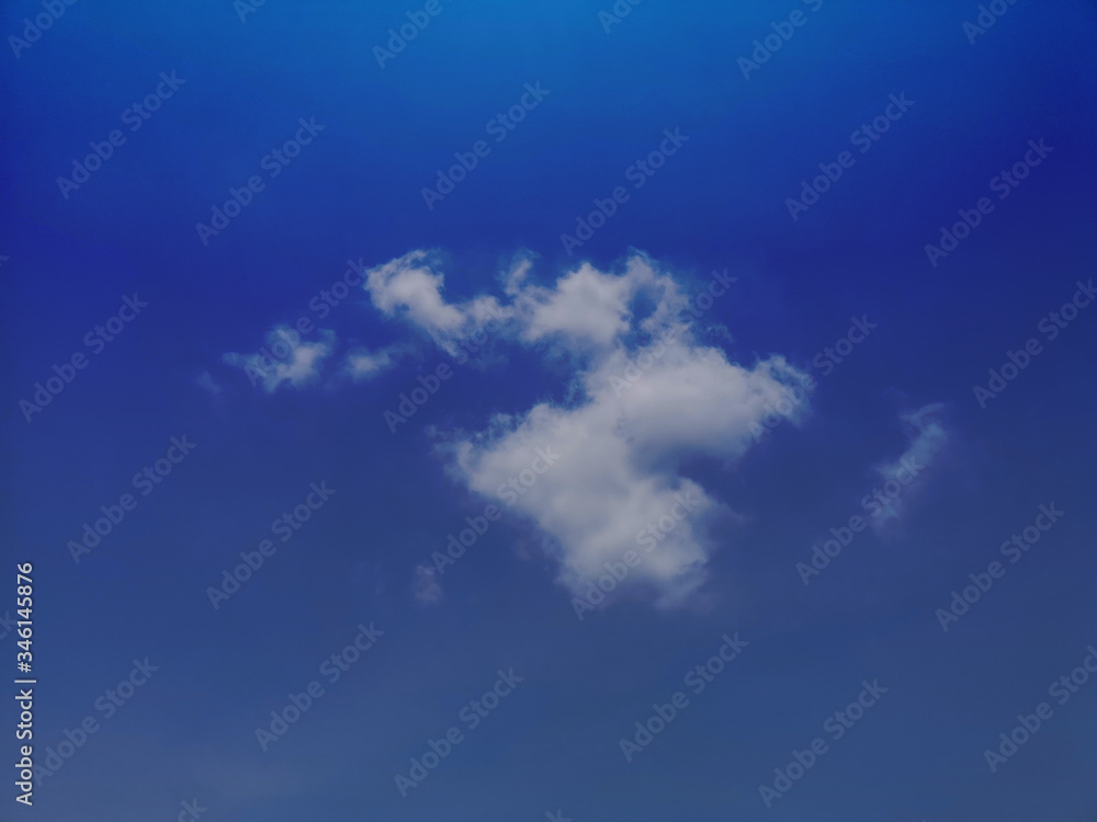 Cirrocumulus white clouds in the blue sky natural background beautiful nature space for write