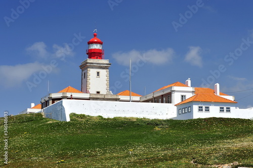 Cape San Vincente Lighthouse in Portugal on the Atlantic Ocean.
