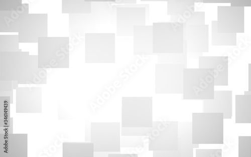 White abstract background. Misty backdrop with grey squares. 3D illustration