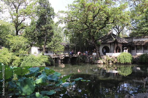 Etang d'un jardin à Suzhou, Chine	