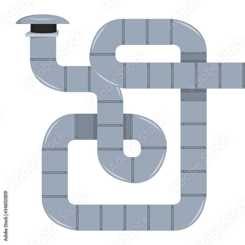 Vector set of ventilation elements.
