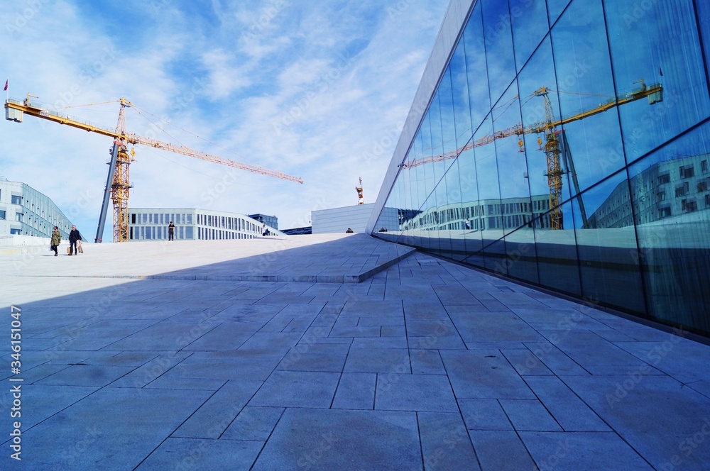 Budowa przy operze w Oslo