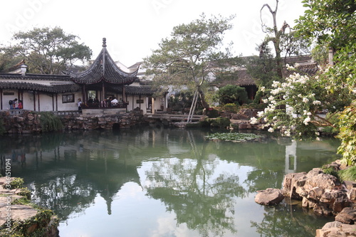 Etang du jardin du maître des filets à Suzhou, Chine