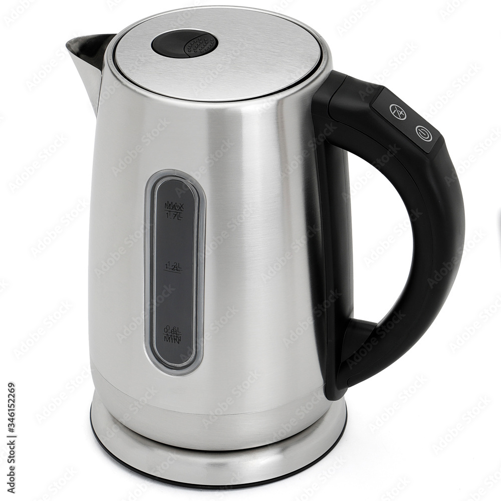 modern stainless kettle water boiler isolated on white background modern stainless kettle water boiler isolated on white background