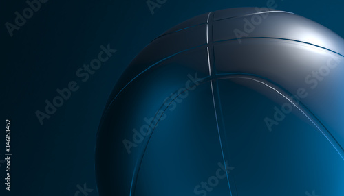 Volley ball on various material and background, 3d rendering