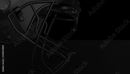 American football helmet on various material and background