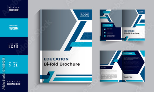 Education Bi-fold Brochure Template Design